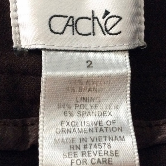 Cache Solid Black Stretch Bootcut Trouser Pants - Picture 10 of 10